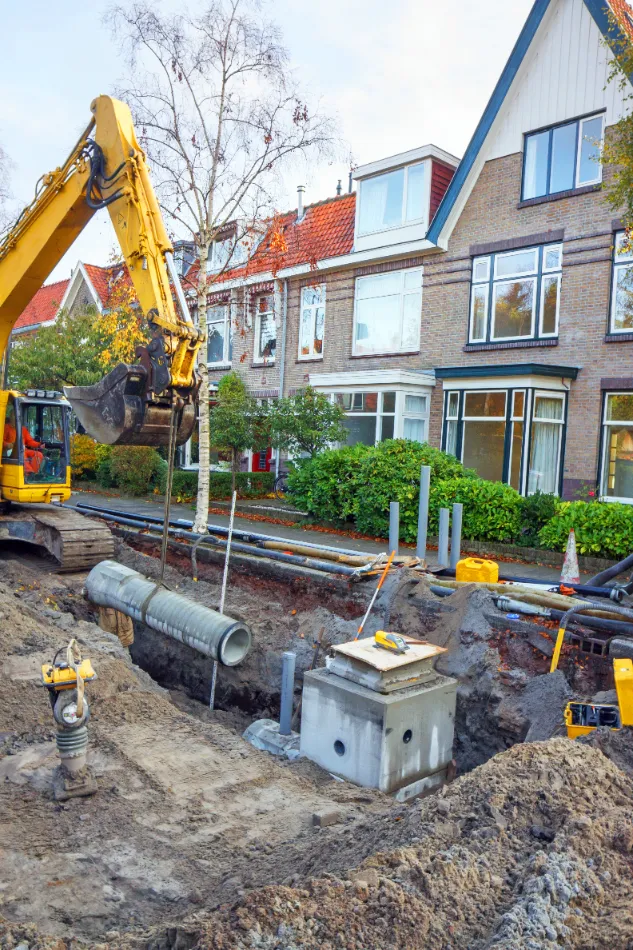 An excavation repair for the septic house problem.